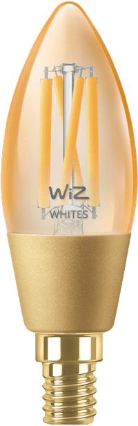 WiZ Kaarslamp Filament - Warm- tot koelwit licht - Goud - E14