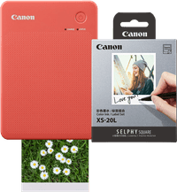 Canon SELPHY QX20 Rood + Canon papier XS-20L (20 stuks)