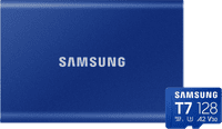 Samsung T7 Portable SSD 2TB Blue + Samsung MicroSDXC T7 128GB 170MB/s