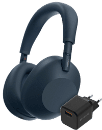 Sony WH-1000XM6 Blau + BlueBuilt Quick-Charge-Ladegerät