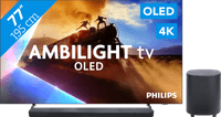 Philips Ambilight 77 inches OLED760 4K (2025) + JBL Bar 1000 M2 Black