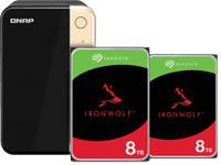 QNAP TS-264-8G + Seagate IronWolf 8TB Duo Pack