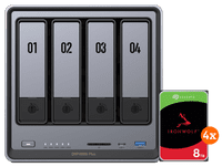 UGREEN NASync DXP4800 Plus + Seagate Ironwolf 8TB 4-Pack