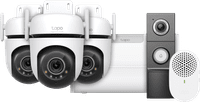 TP-Link Tapo C530WS 3-pack + H500 Smart HomeBase + D235 Smart Battery and Wired Doorbell