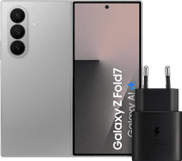 Samsung Galaxy Z Fold 7 256GB Zilver 5G + Samsung Oplader 25 Watt Zwart