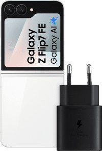 Samsung Galaxy Z Flip 7 FE 128GB White 5G + Samsung Charger 25W Black