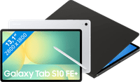 Samsung Galaxy Tab S10 FE Plus 13.1 inches 128GB WiFi Silver + BlueBuilt Book Case Black