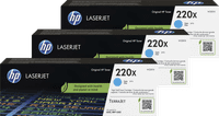 HP 220X LaserJet Toner Cartridge Cyan (3 units)