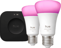 Philips Hue White and Color Starter Pack E27 1100 lumens 2-pack + Bridge Pro