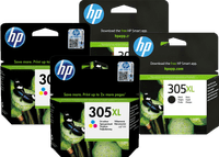 HP 305XL Inkt Cartridge 4-Kleuren Bundel (2 stuks)
