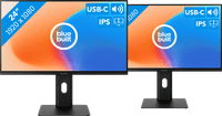 BlueBuilt 24 inch Full HD Monitor met USB C Duo pack