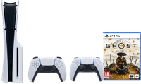 PlayStation 5 Slim Disc Edition + Ghost of Yotei + Extra Controller White