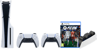 PlayStation 5 Slim Disc Edition + FC 26 + Extra Controller Wit + Oplaadstation
