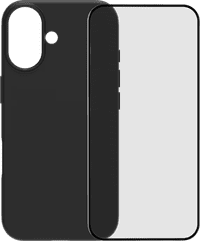 BlueBuilt Back Cover iPhone 17 Black + BlueBuilt iPhone 17 Screen Protector Glass
