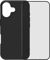 BlueBuilt Protective Back Cover met MagSafe iPhone 17 Zwart + BlueBuilt iPhone 17 Screenprotector Glas