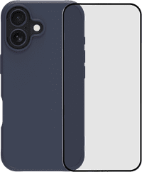 BlueBuilt Protective Back Cover met MagSafe iPhone 17 Blauw + BlueBuilt iPhone 17 Screenprotector Glas