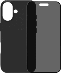 BlueBuilt Back Cover iPhone 17 Black + BlueBuilt iPhone 17 Privacy Screen Protector Glass