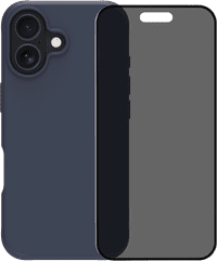 BlueBuilt Protective Back Cover met MagSafe iPhone 17 Blauw + iPhone 17 Privacy Screenprotector Glas