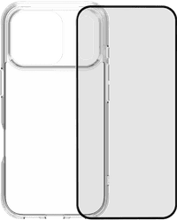 BlueBuilt Protective Back Cover iPhone 17 Pro Transparent + BlueBuilt iPhone 17 Pro Screen Protector Glass