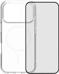 BlueBuilt Protective Back Cover met MagSafe iPhone 17 Pro Transparant + iPhone 17 Pro Screenprotector Glas