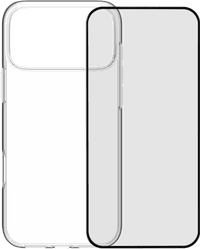 BlueBuilt Back Cover iPhone 17 Pro Max Transparent + BlueBuilt iPhone 17 Pro Max Screen Protector Glass