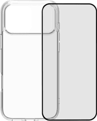 BlueBuilt Protective Back Cover iPhone 17 Pro Max Transparant + BlueBuilt iPhone 17 Pro Max Screenprotector Glas