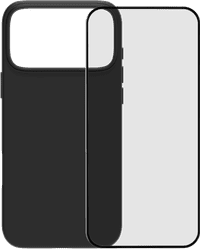 BlueBuilt Protective Back Cover met MagSafe iPhone 17 Pro Max Zwart + BlueBuilt iPhone 17 Pro Max Screenprotector Glas