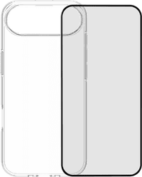 BlueBuilt Back Cover iPhone 17 Air Transparant + BlueBuilt iPhone 17 Air Screenprotector Glas