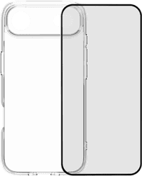 BlueBuilt Protective Back Cover iPhone 17 Air Transparant + BlueBuilt iPhone 17 Air Screenprotector Glas