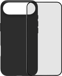 BlueBuilt Protective Back Cover met MagSafe iPhone 17 Air Zwart + BlueBuilt iPhone 17 Air Screenprotector Glas