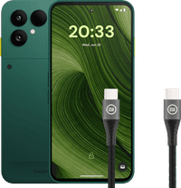Fairphone 6 256GB Groen 5G + BlueBuilt Usb C naar Usb C Kabel 1,5m Nylon Zwart