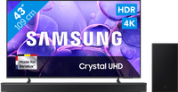Samsung 43" Crystal UHD U8070F (2025) + Samsung HW-B750F Zwart