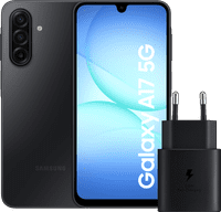 Samsung Galaxy A17 128GB Zwart 5G + Samsung Oplader 25 Watt Zwart