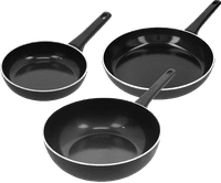 Demeyere Alu Cosi 3 Ceramic Frying Pan Set 24cm + 28cm + Wok 28cm