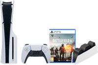PlayStation 5 Slim Disc Edition + Battlefield 6 + Charging Dock