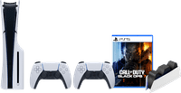 PlayStation 5 Slim Disc Edition + Black Ops 7 + Extra Controller White + Charging Dock