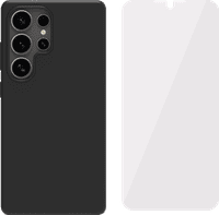 BlueBuilt  Samsung Galaxy S25 Ultra Back Cover Zwart + BlueBuilt Screenprotector Glas