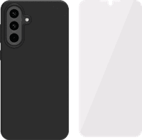 BlueBuilt  Samsung Galaxy A56 Back Cover Zwart + BlueBuilt screenprotector Glas