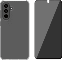 BlueBuilt Back Cover Samsung Galaxy A56 Transparant + Privacy Screenprotector