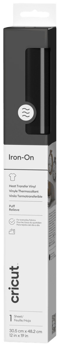 Cricut Puff Iron-On Black 30.5x48.3cm
