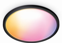 WiZ Ceiling Lamp - SuperSlim - Black - Colored and White Light