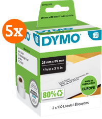 DYMO LabelWriter Adres Etiket 28 x 89 mm 260 stuks 5-pack