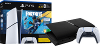 PlayStation 5 Slim Digital Edition Fortnite bundel + Covers Zwart + Extra Controller Wit