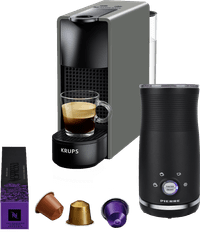 Krups Nespresso Essenza Mini XN110B Grijs + Pierre Melkopschuimer