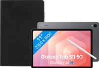 Samsung Galaxy Tab S11 11 inch 128GB Wifi en 5G Grijs + Book Case Zwart