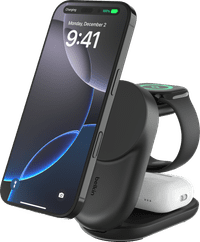 Belkin UltraCharge 3-in-1 MagSafe Wireless Charger with Stand Qi2 25W Black