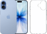 Apple iPhone 17 256GB Blauw + BlueBuilt Protective Back Cover Transparant