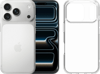 Apple iPhone 17 Pro 1TB Silver + BlueBuilt Protective Back Cover Transparent