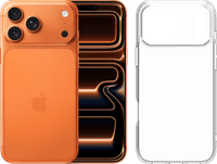 Apple iPhone 17 Pro Max 1TB Oranje + BlueBuilt Protective Back Cover Transparant