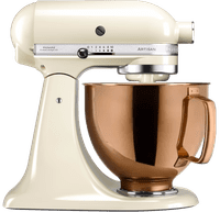 KitchenAid Artisan Mixer 5KSM125EIB Almond Cream + Design Mixing Bowl Copper